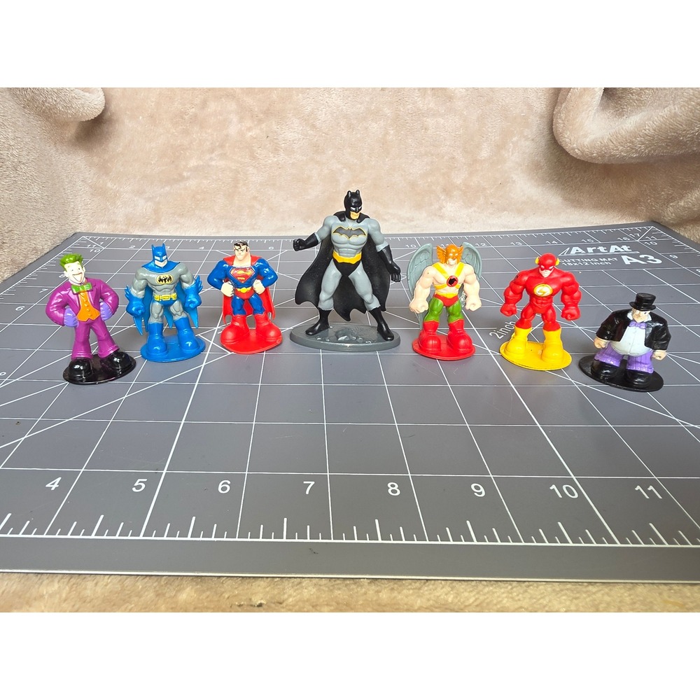 DC Comics Justice League Figure Lot Batman Superman Flash Joker Penguin 7pc